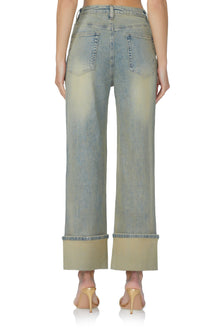 Kendall Wide Cuff Pant | Mellow Tint Wash