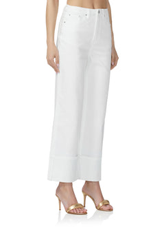 Kendall Wide Cuff Pant | White