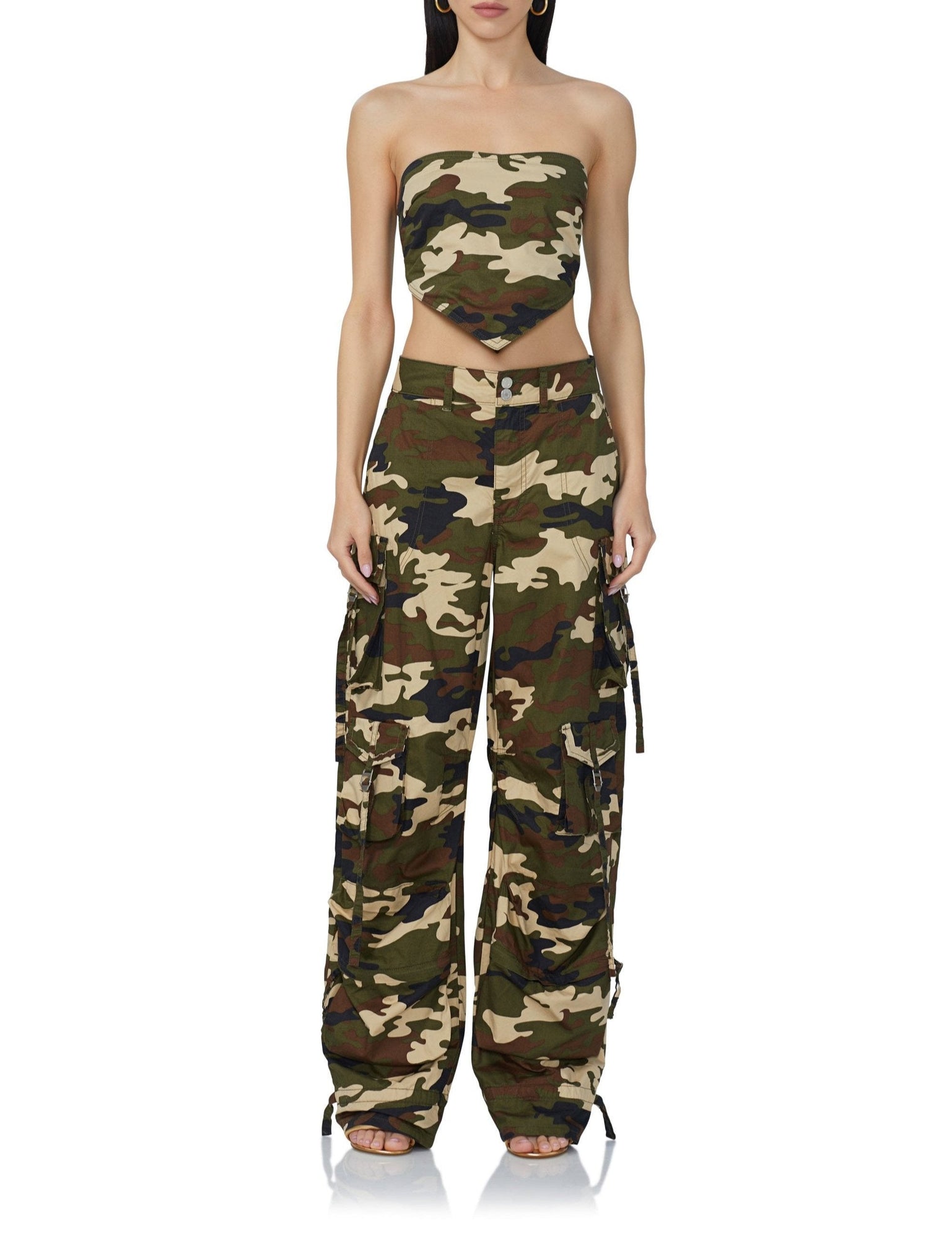 Pandora Scarf Top | Woodland Camo