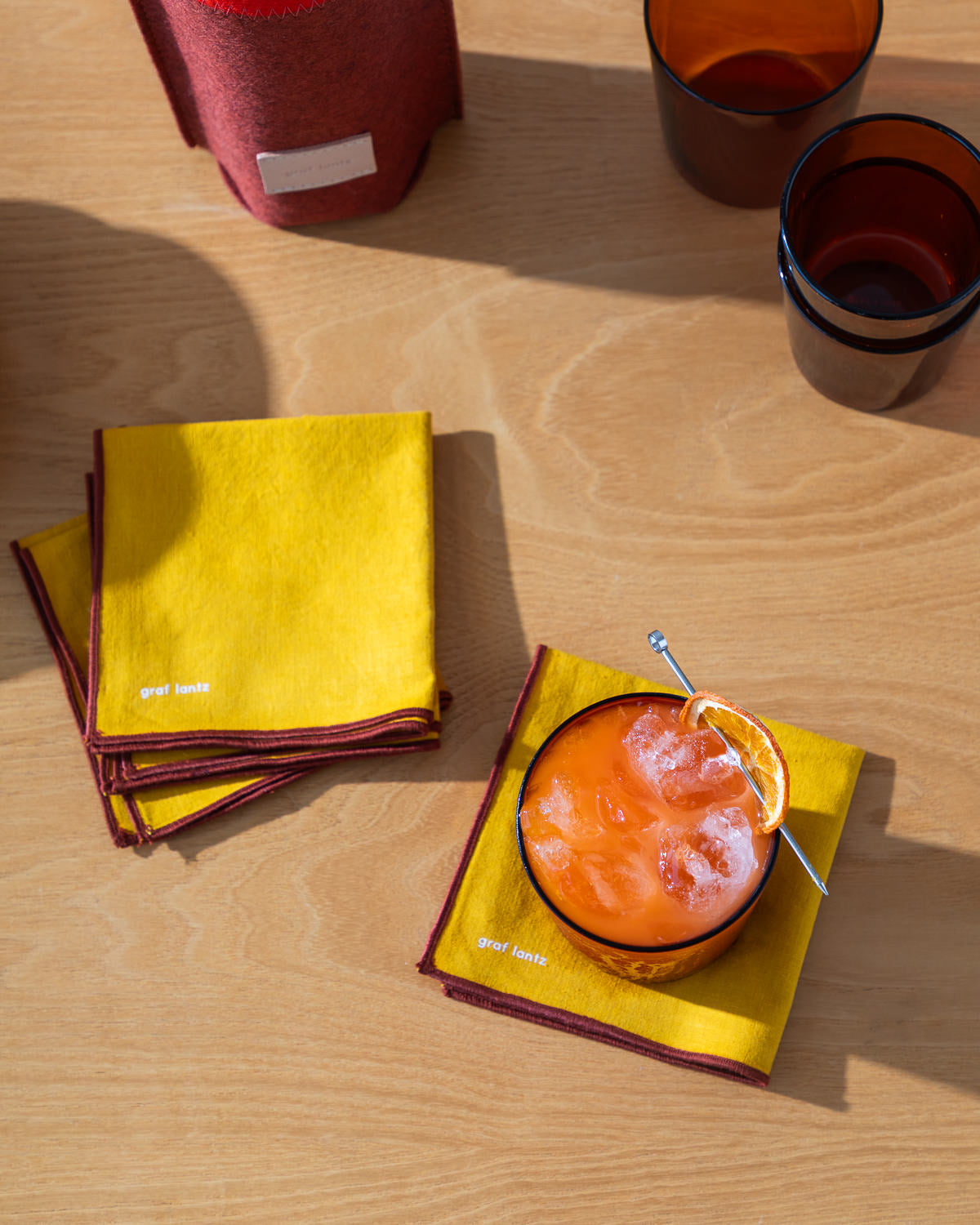 Asa Hemp Cocktail Napkin 4 Pack | Hemp Dijon