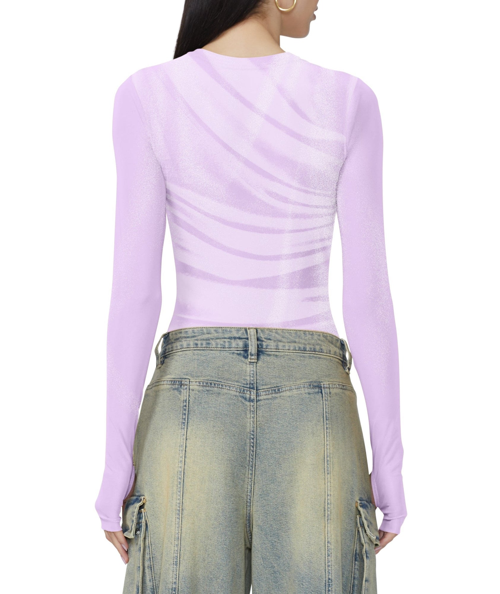 Kaylee Metallic Top | Orchid Shine Drape