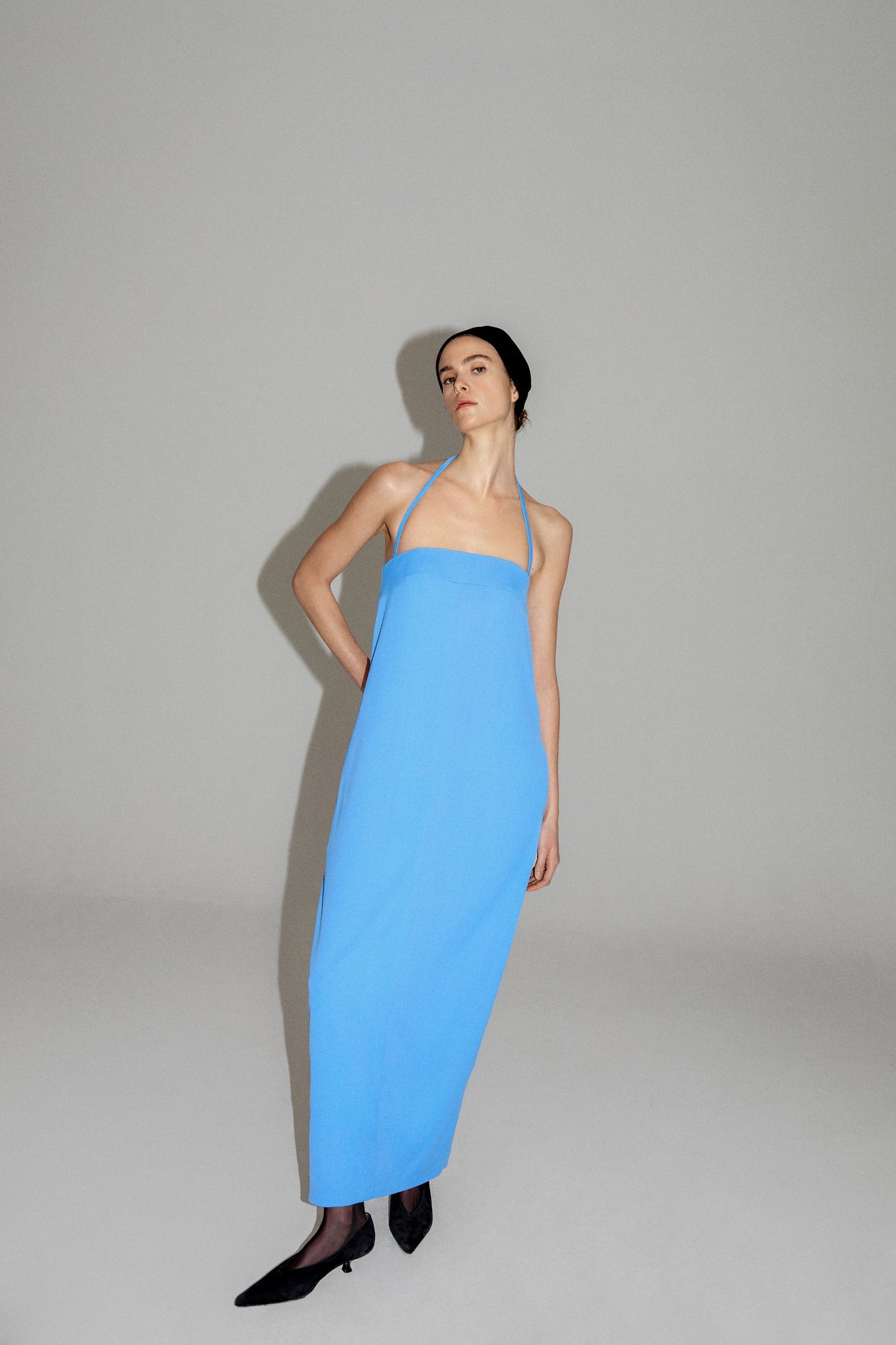 Another Tomorrow Cocoon Convertible Dress in Aegean – Viscose Women's Dress