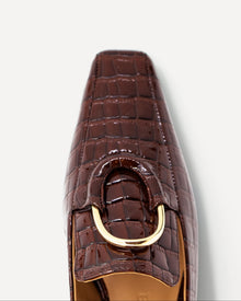 Austin Loafer | Burgundy Crocodile