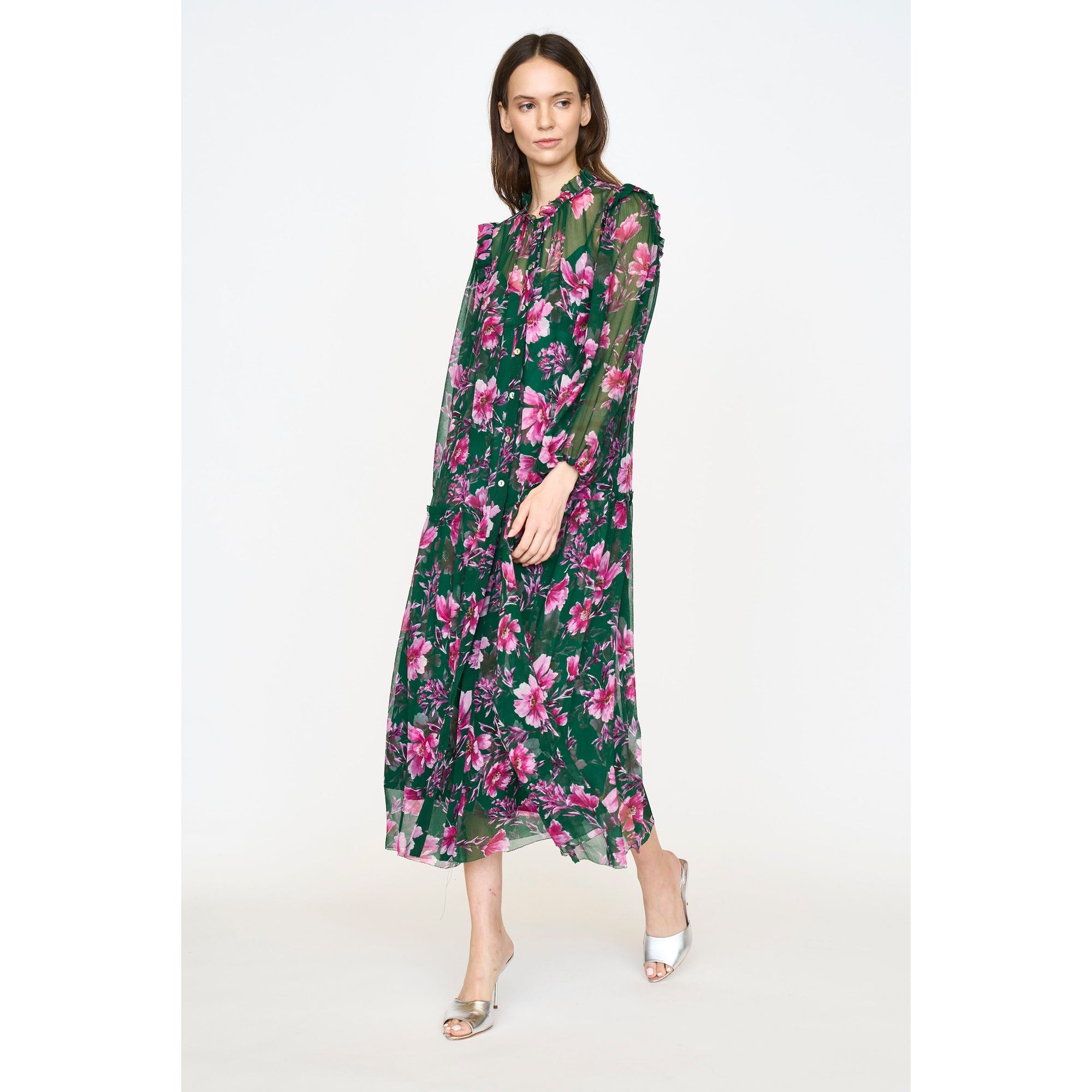 Abigail Dress | Pink Poinsettia