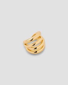 Abstract Line Ear Cuff earring - front view | gold earrings for women