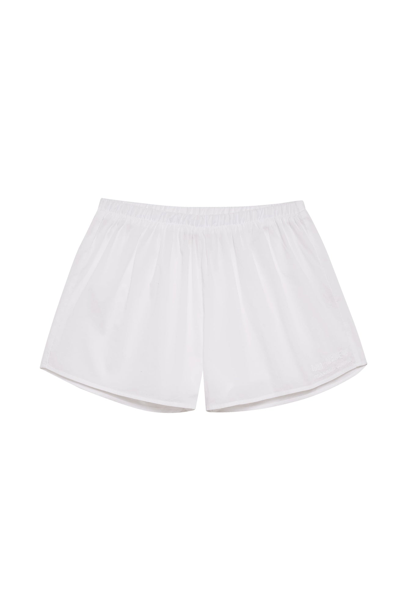 Airy poplin mini shorts white