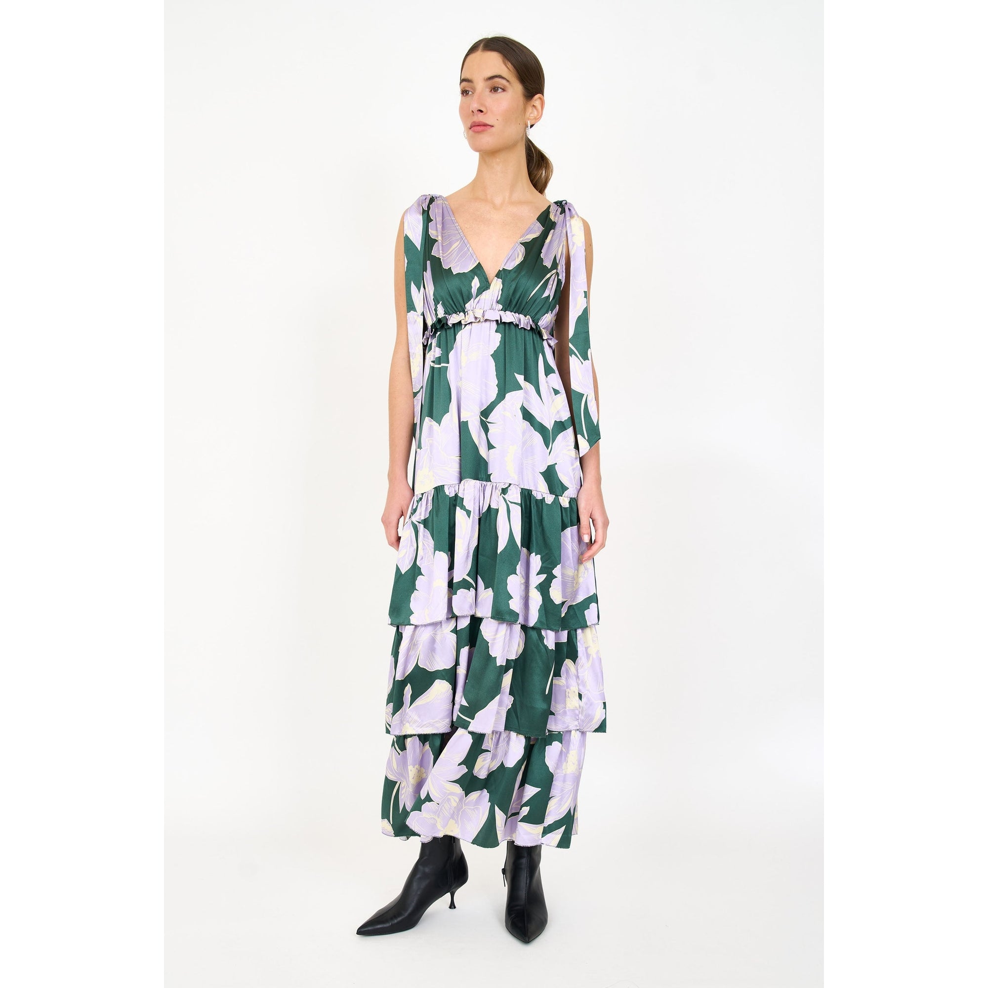 Alexa Dress | Green Blossom