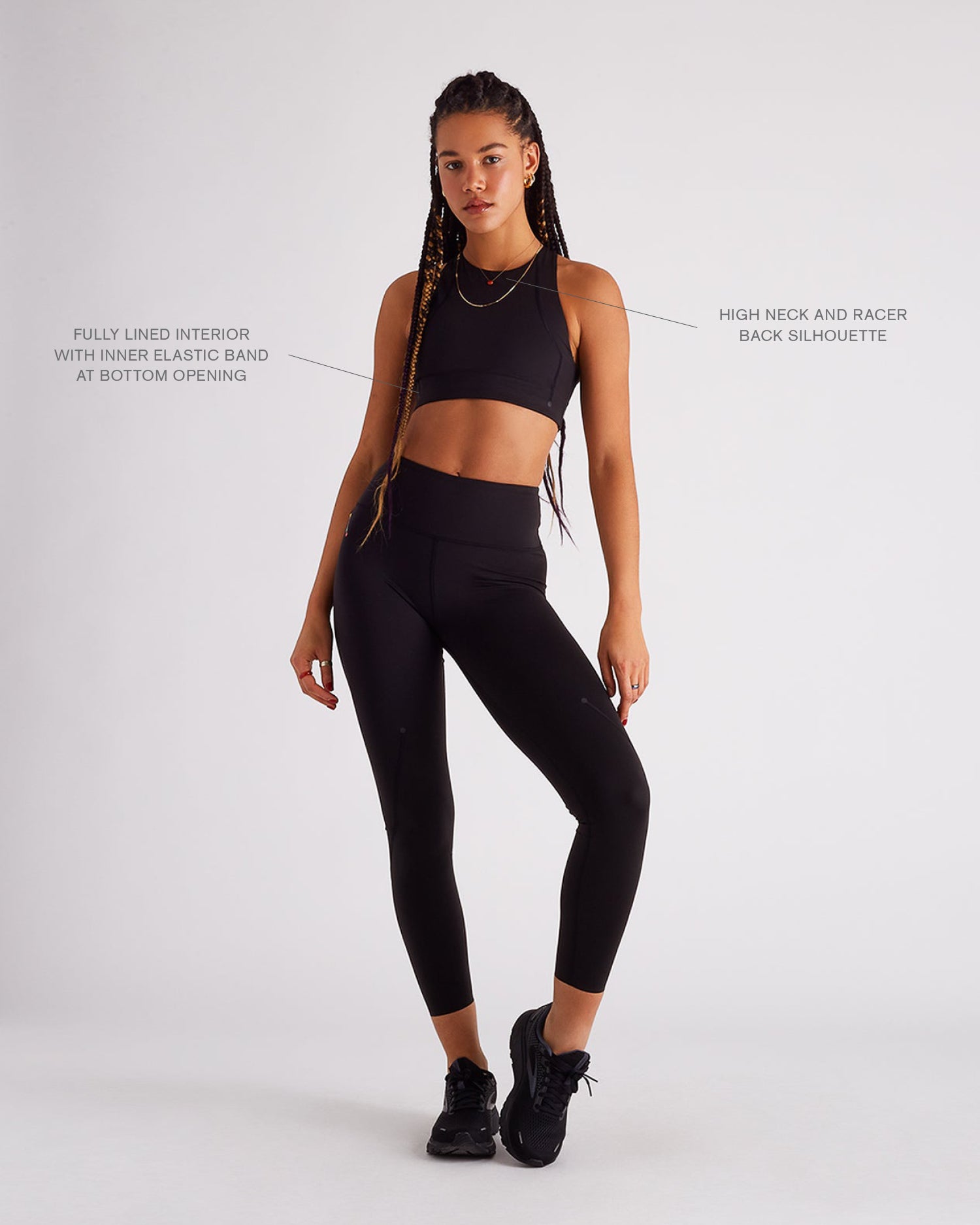 Black | All Terrain High Neck Sports Bra