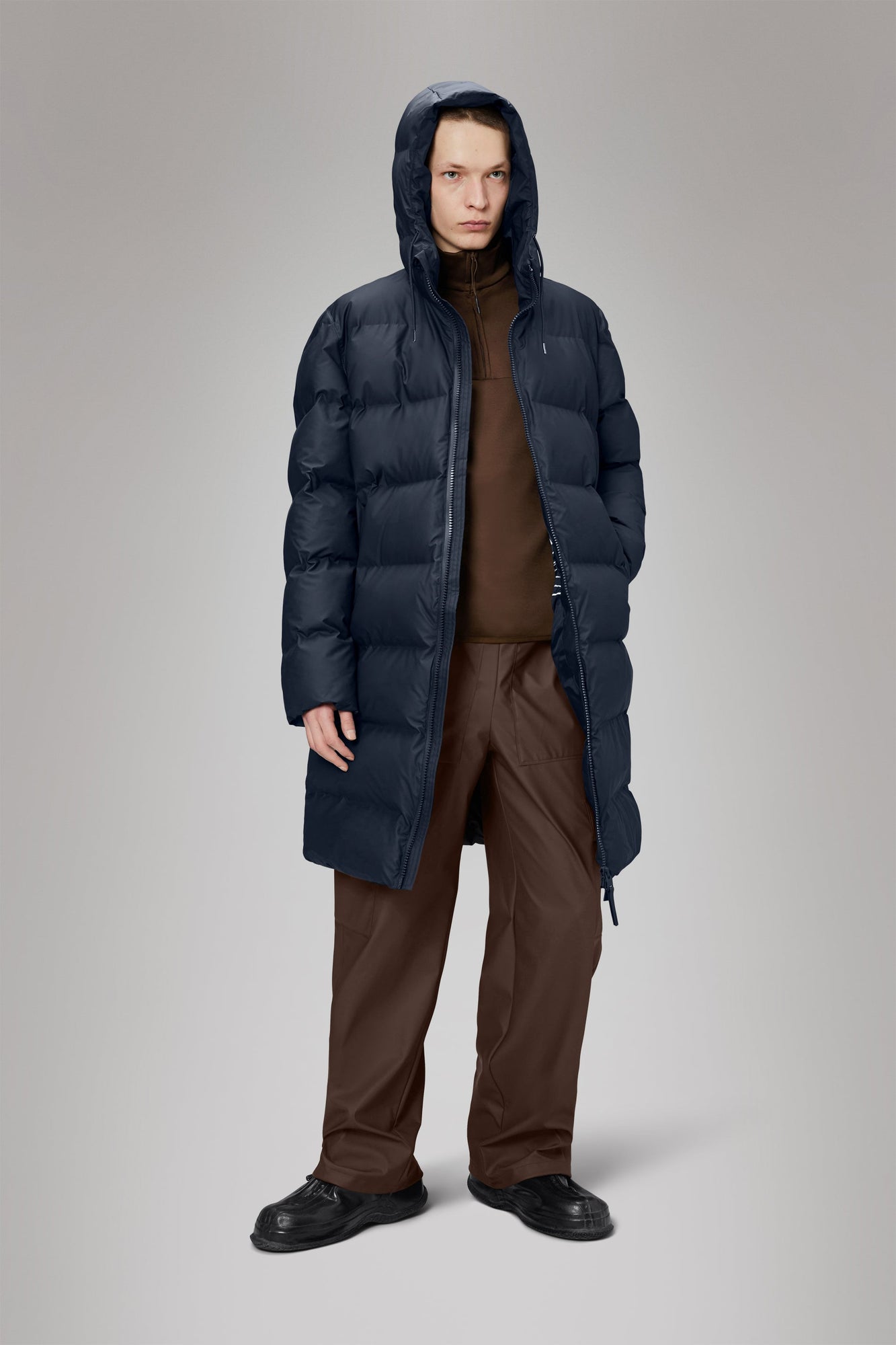 Alta Longer Puffer Jacket | Navy