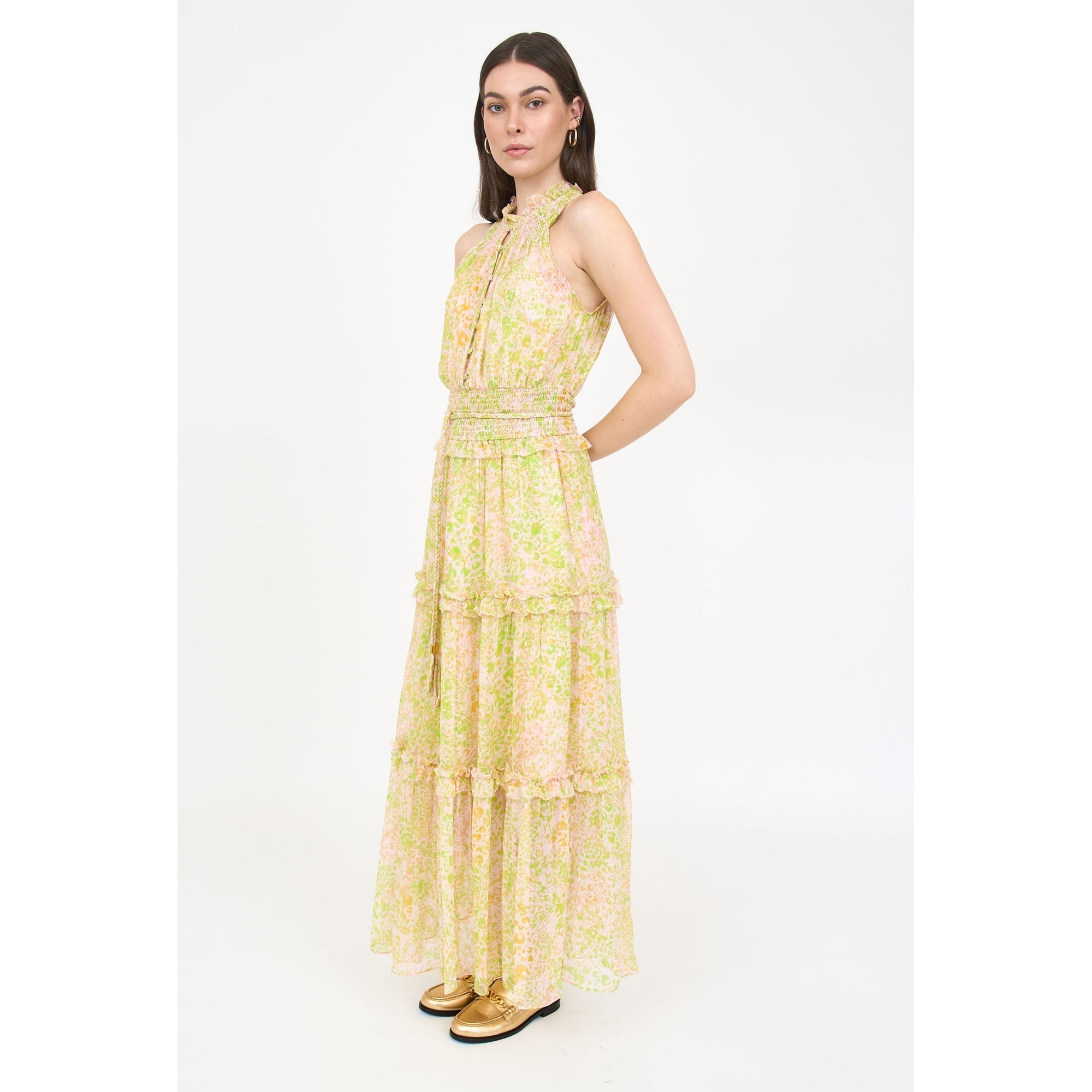 Amanda Dress | Lime Leopard