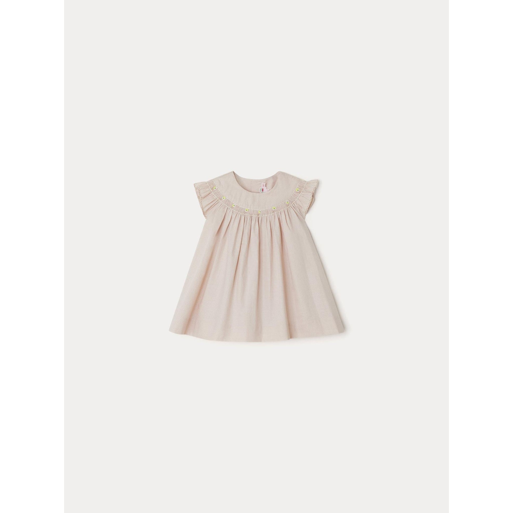 Amantine Dress | 6 months | Vichy Beige