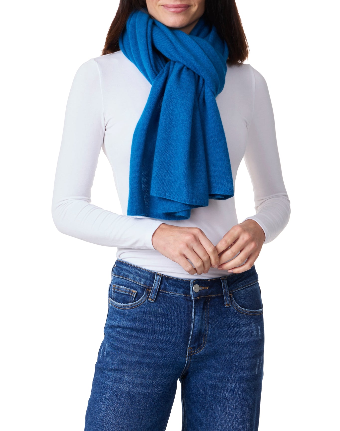 Amicale Cashmere | Women | Cashmere Jersey Travel Wrap | Seabird