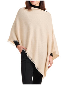 Amicale Cashmere | Women | Cashmere Poncho | Oatmeal V2