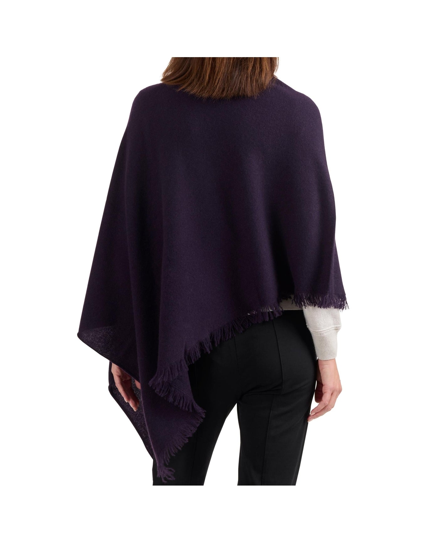 Amicale Cashmere | Women | Cashmere Poncho | Purple V2