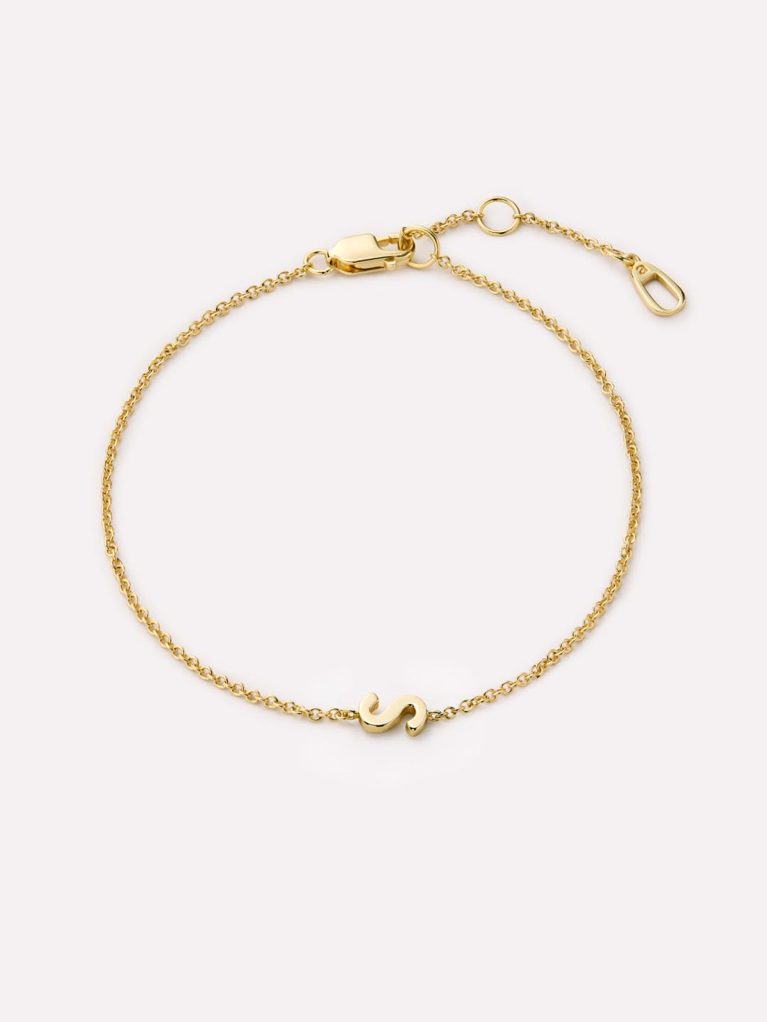 Initial Bracelet - Letter Bracelet | 14K Gold on Sterling Silver