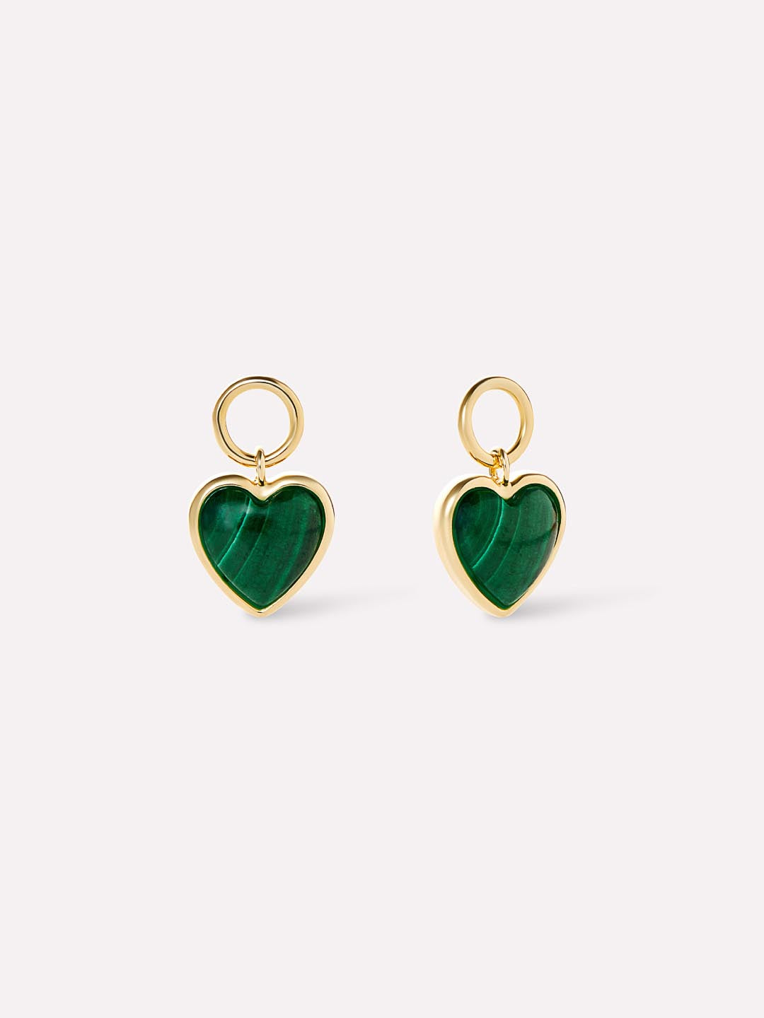 Ana Luisa Jewelry Earring Charms Earring Charms Malachite Heart Charms Gold