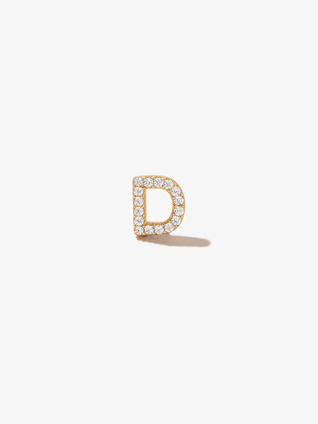 Ana Luisa Jewelry Earring Stud Letter Earring Single Letter Stud Silver - Letter D