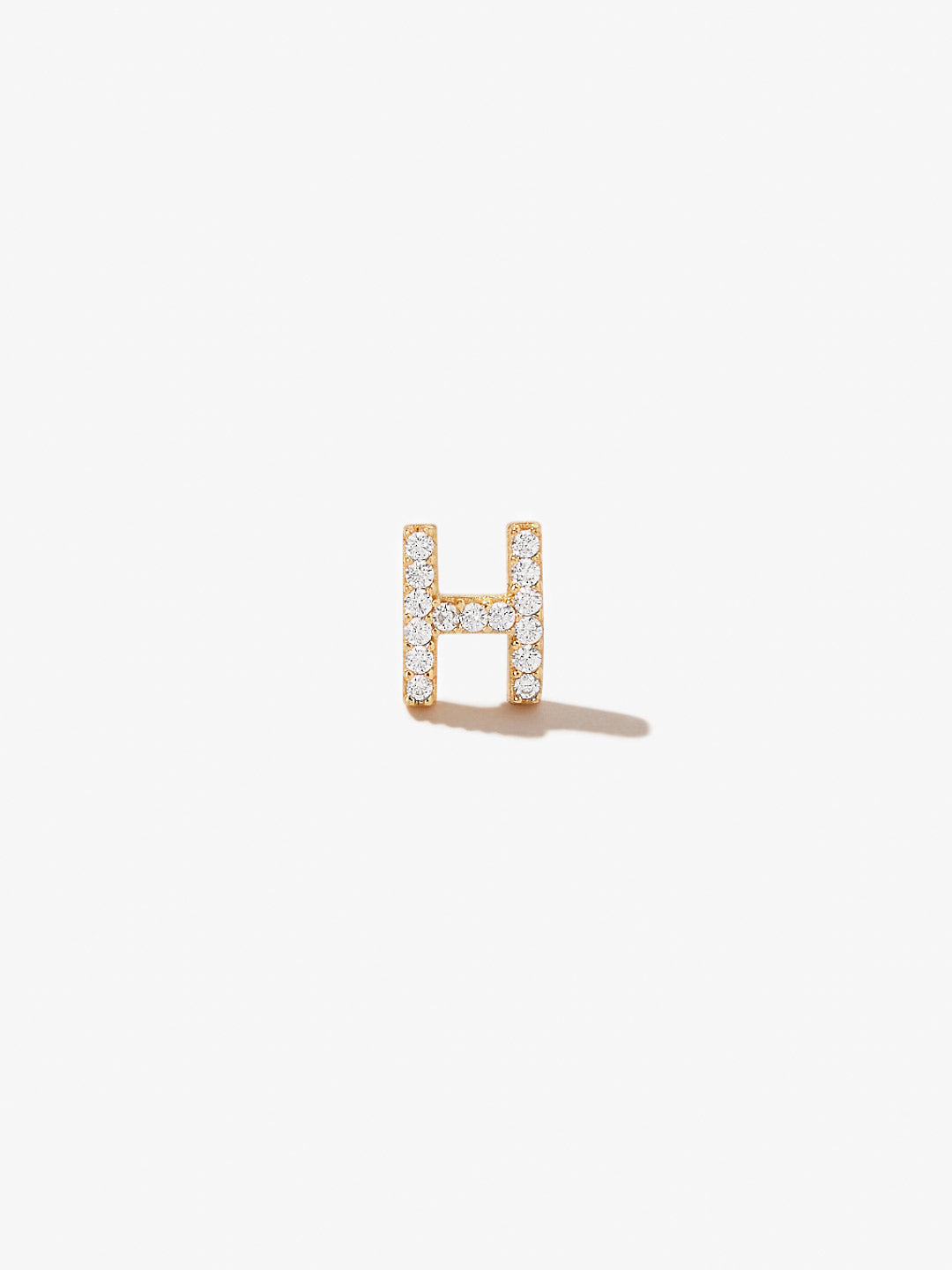 Ana Luisa Jewelry Earring Stud Letter Earring Single Letter Stud Silver - Letter H