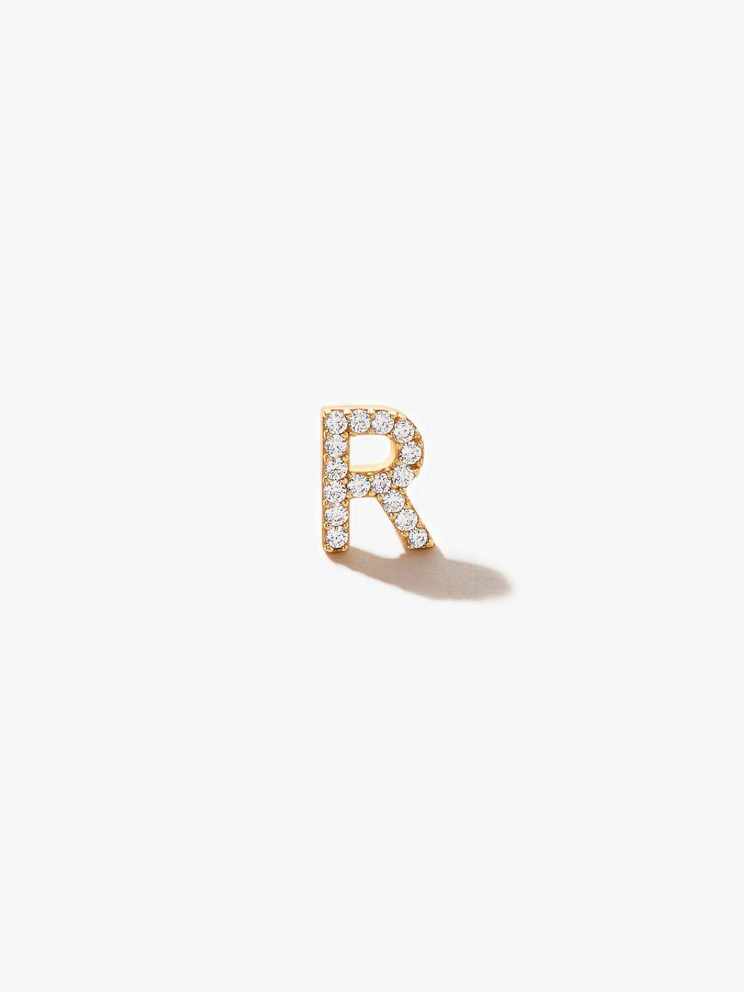 Ana Luisa Jewelry Earring Stud Letter Earring Single Letter Stud Silver - Letter R