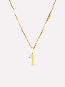 Number Necklace | Number Necklace | 14K Gold Plated