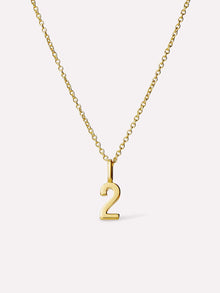 Number Necklace | Number Necklace | 14K Gold Plated