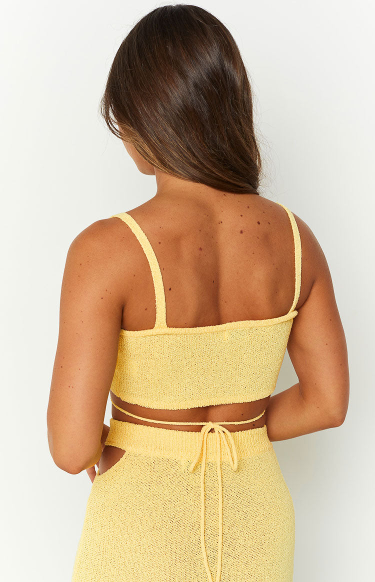 Annabella Crop Top | Yellow