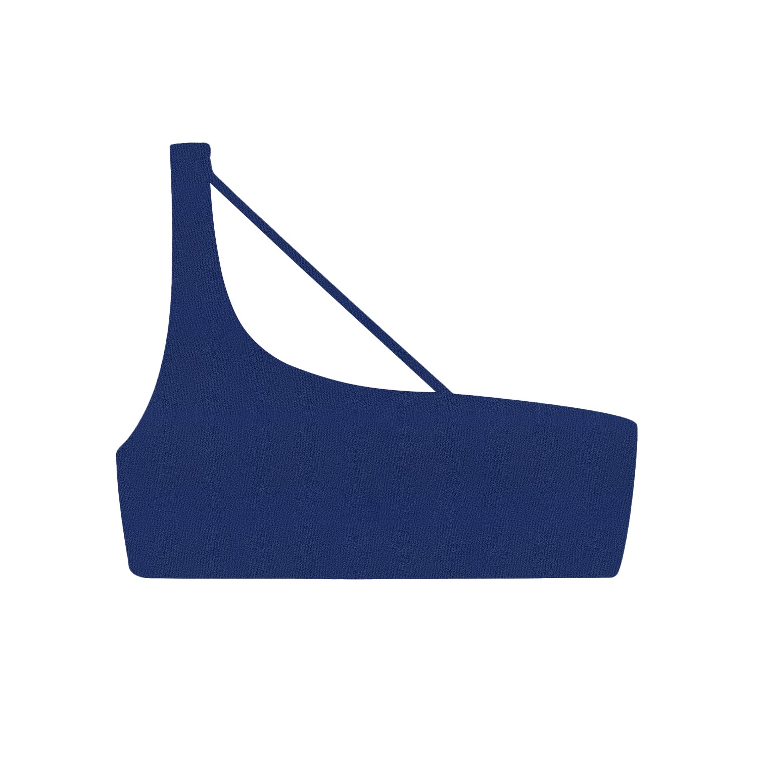 Apex One Shoulder Top | Navy Terry Sheen