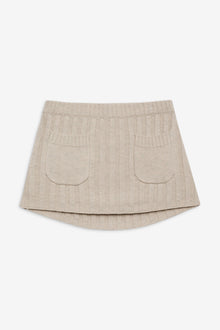 Ashton Knit Mini Skort in Cream