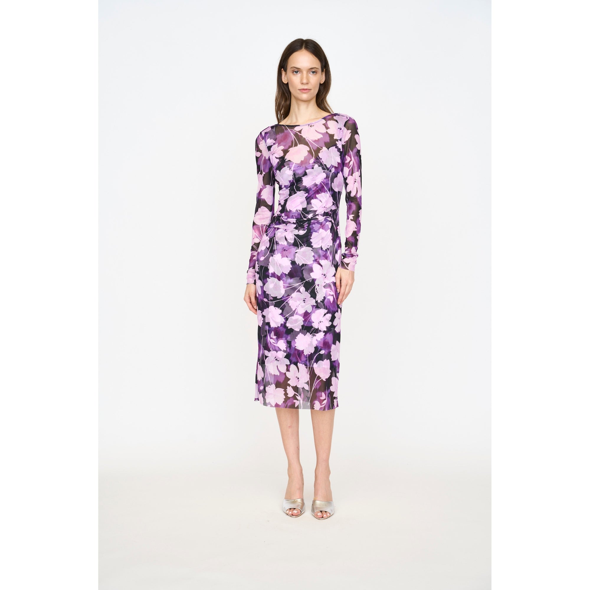 Aubrey Dress | Violet Shadow Flower