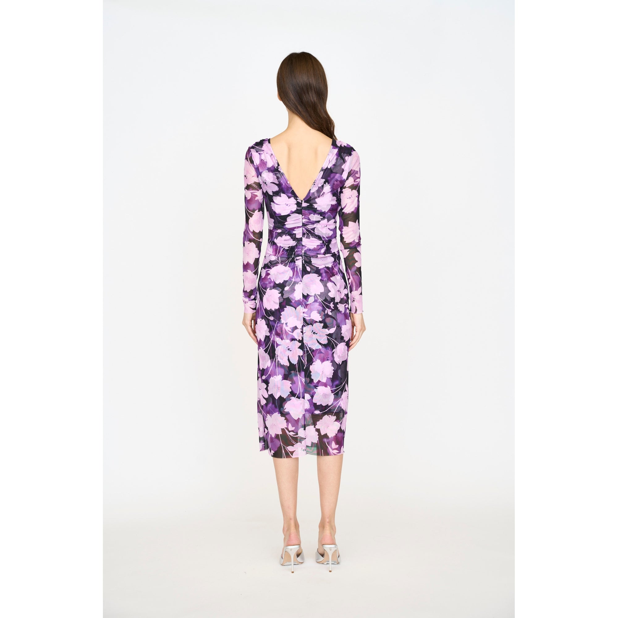 Aubrey Dress | Violet Shadow Flower