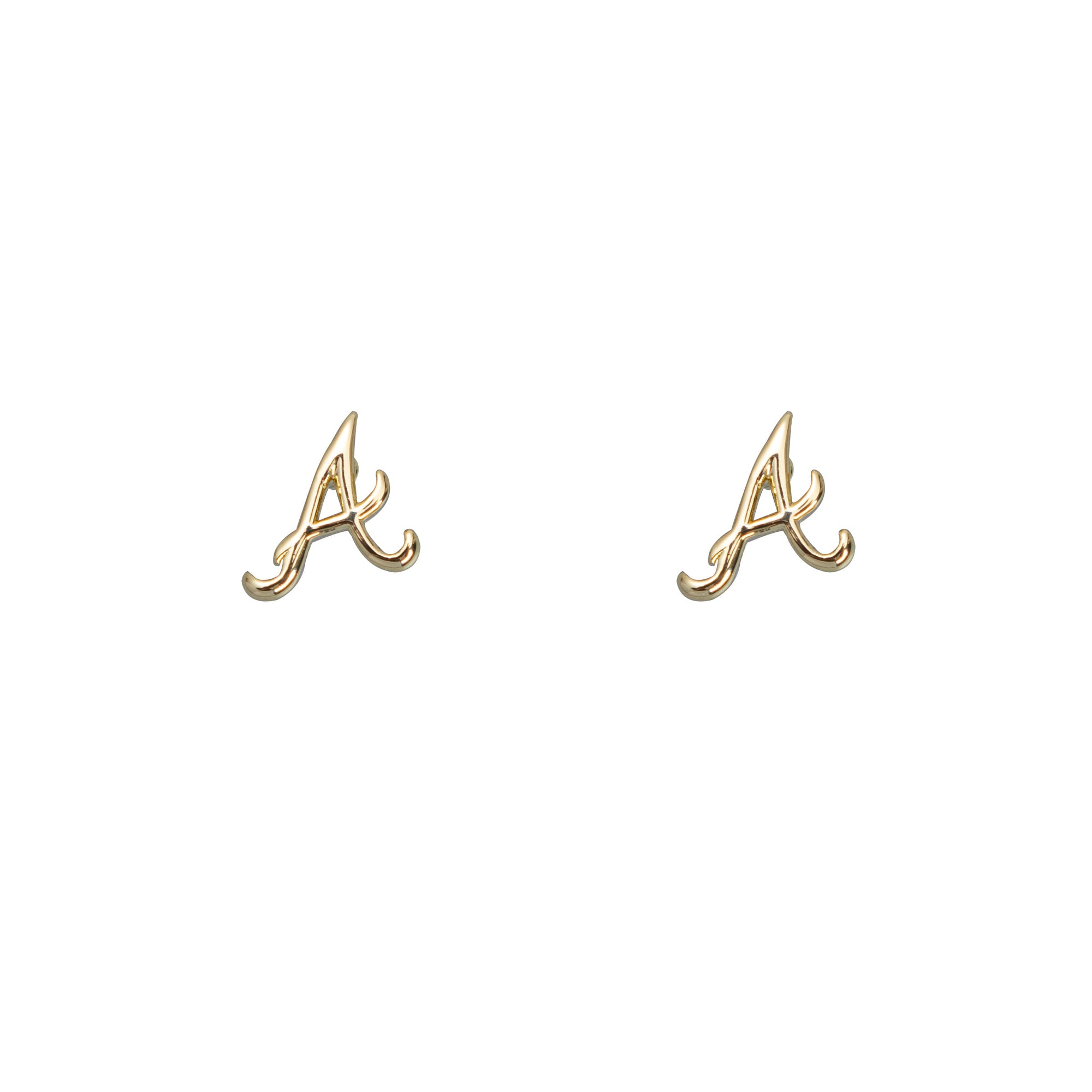 Bijoux Sport by Luv Aj MLB Logo Stud Earrings | Atlanta Braves | Gold