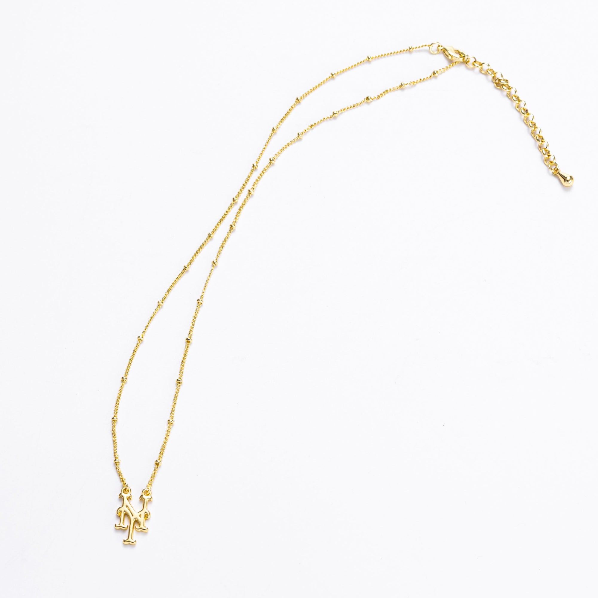 Bijoux Sport by Luv Aj MLB Logo Pendant Necklace | New York Mets | Gold