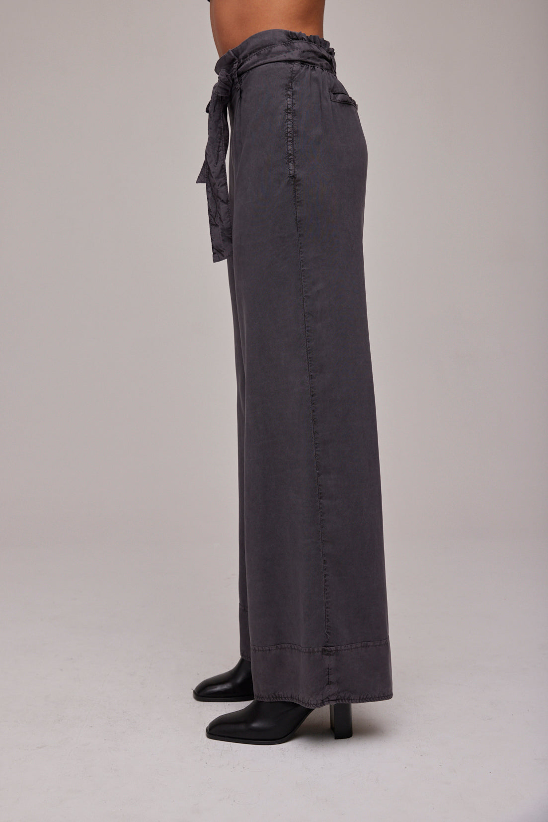 Paper Bag Waist Wide Leg - Moon Stone