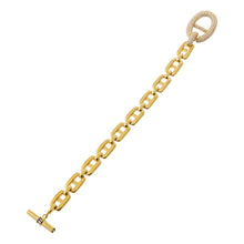 Gold Pave Accented Mariner Toggle Bracelet - Adina's Jewels
