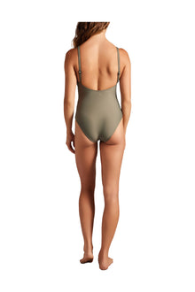 Womens | Scoop Back One Piece | Olive Leaf