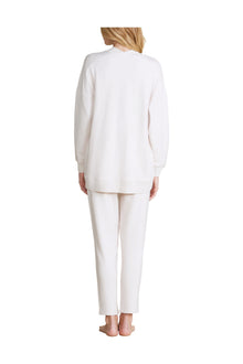 Womens | Malibu Collection Brushed Fleece Sweater Mix Cardigan | Sand Dune