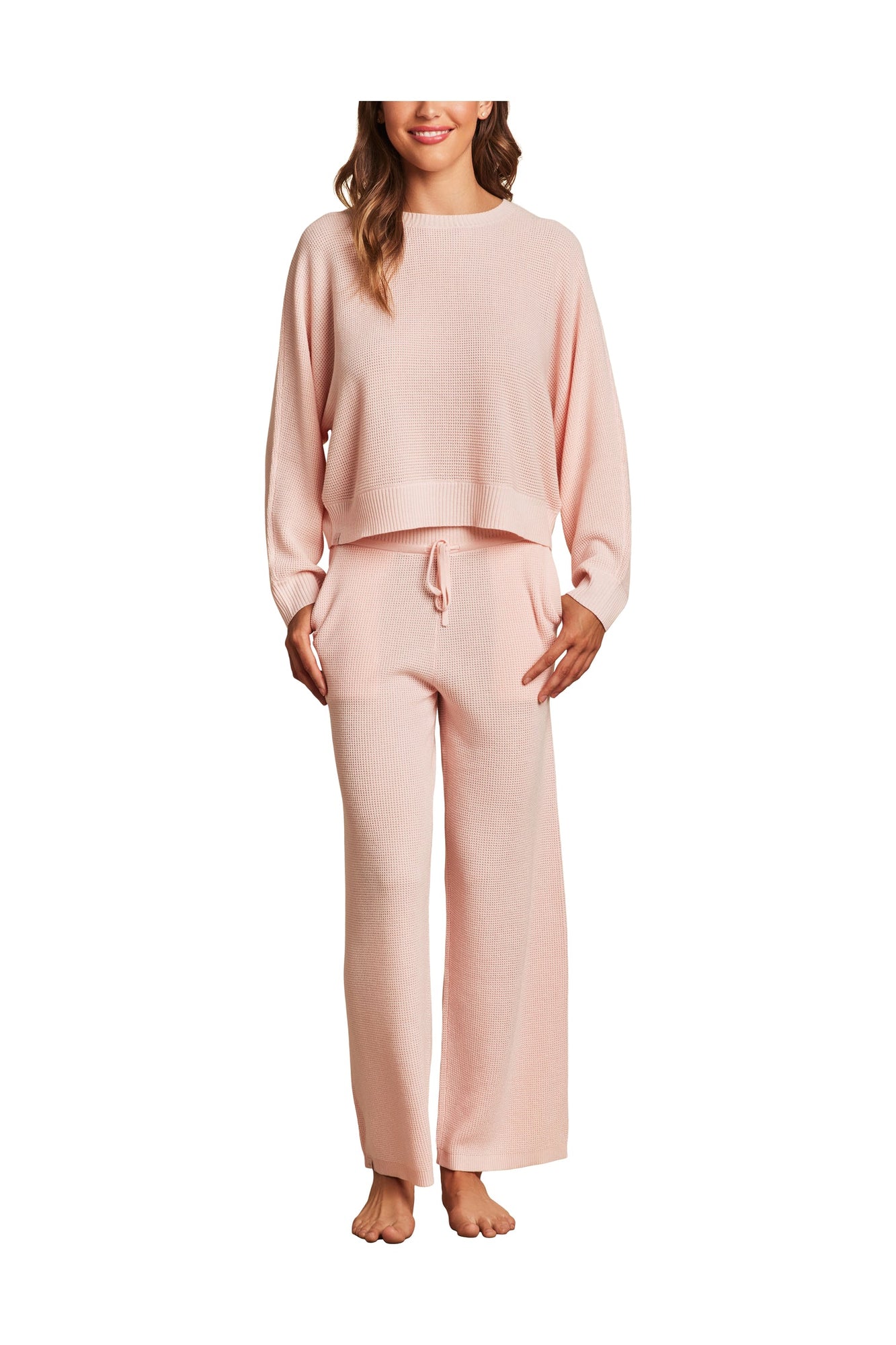 Womens | Luxeblend Waffle Knit Pullover | Anchor