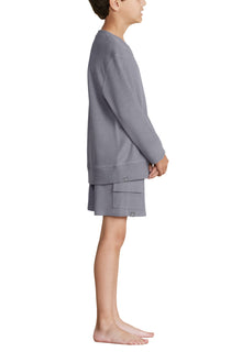 Youth | Malibu Collection Brushed Fleece Cargo Short | Coal