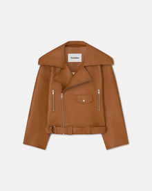 Berti Regenerated Leather Jacket | Tan