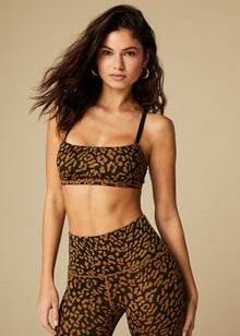 BEVERLY BRA - BRONZE LEOPARD - TAN + LINES by Sivan Ayla