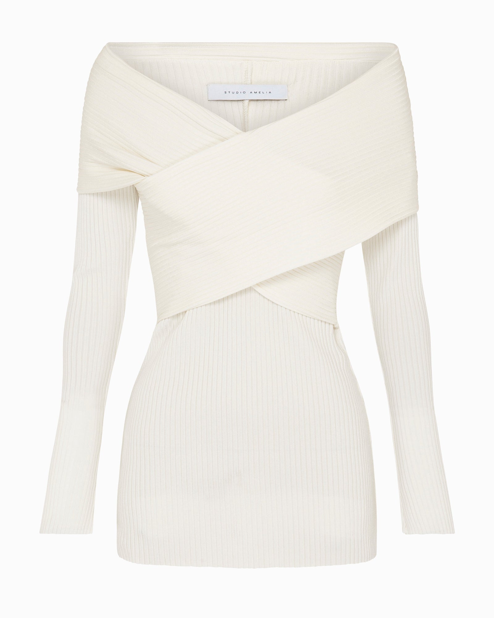 Boa Wrapped Rib Top | Ivory
