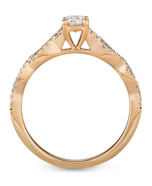 0.50 CT Round Natural Diamond | Engagement Ring | 14K Rose Gold | H Color | I-I1 Clarity