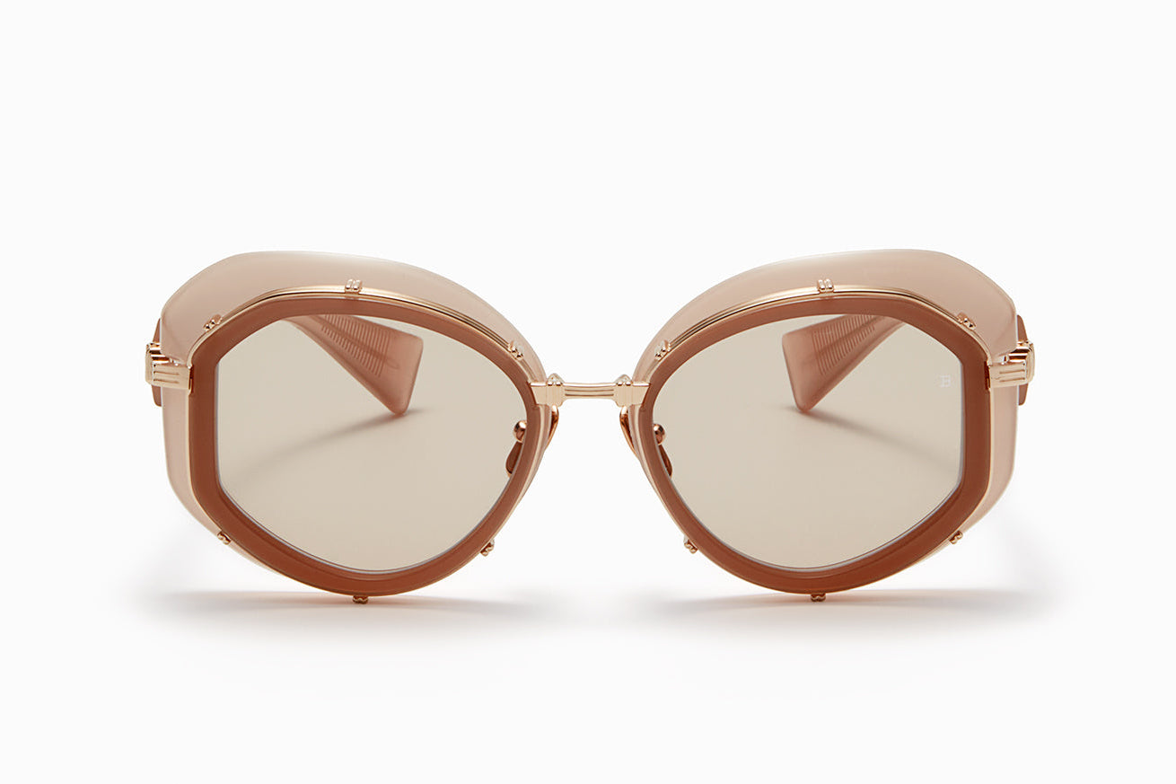 Womens | Brigitte Sunglass | Nude - White Gold | Medium Brown