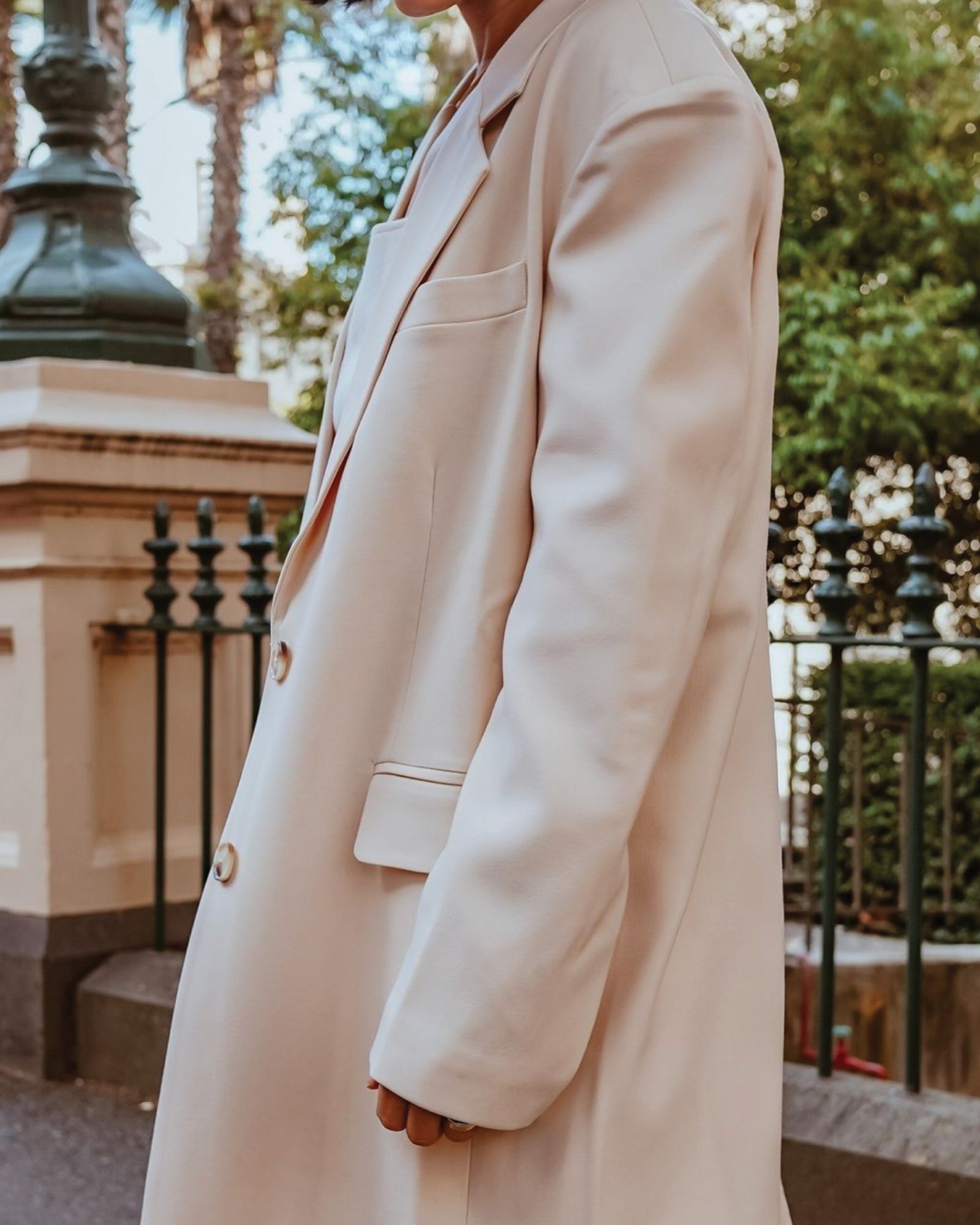 Transcendent Asymmetric Split Hem Coat | Women | French Vanilla