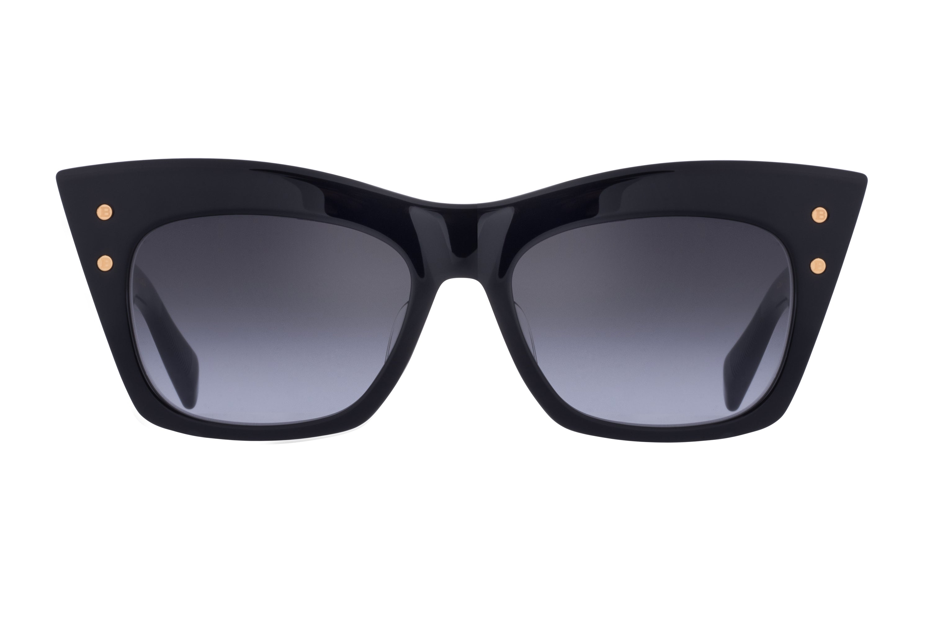 Womens | B - II Sunglass | Black - Gold | Dark Grey Gradient
