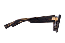 Womens | B - II Sunglass | Dark Brown Swirl - Gold | Dark Brown Gradient