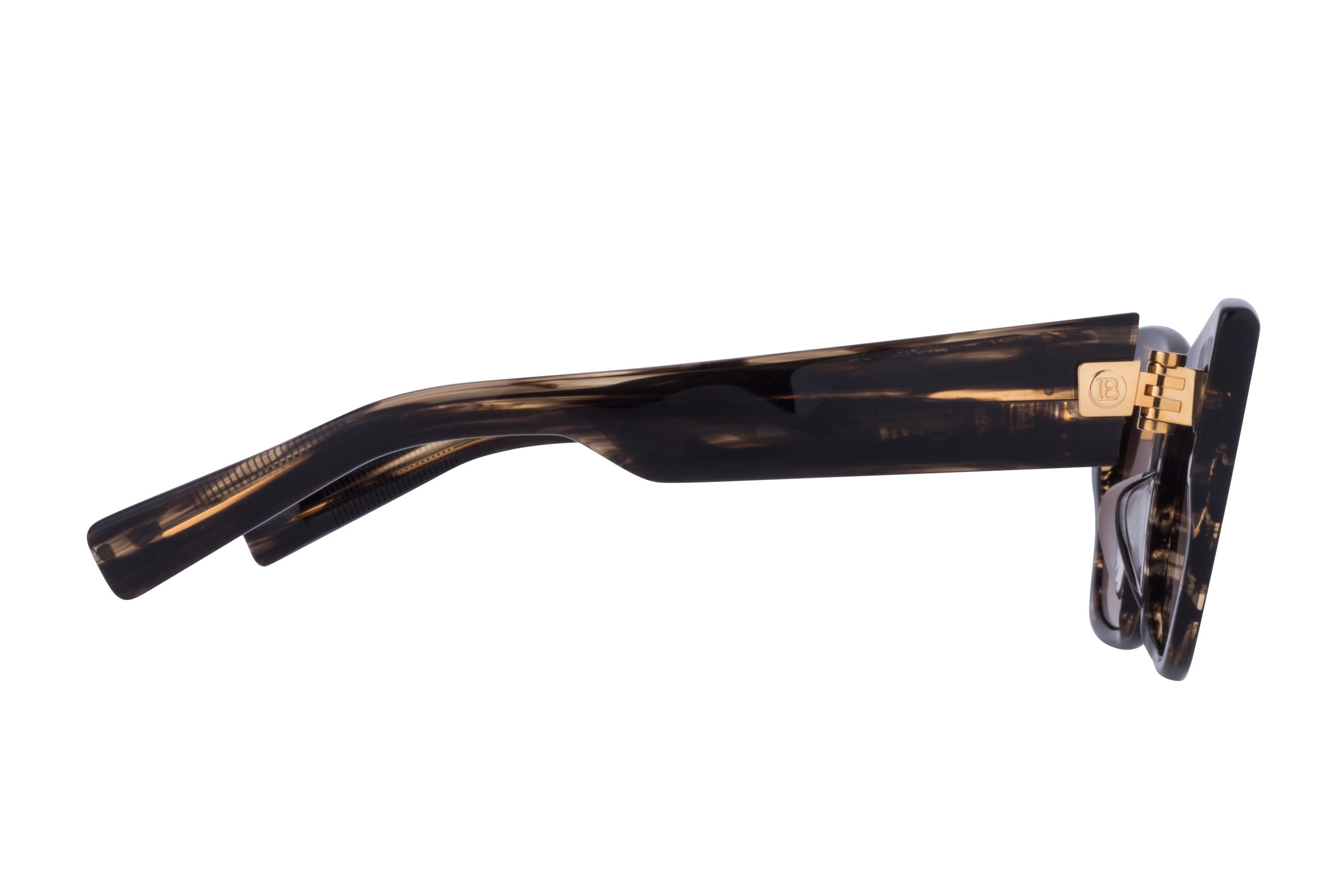 Womens | B - II Sunglass | Dark Brown Swirl - Gold | Dark Brown Gradient