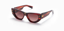 Womens | B - Muse Sunglass | Red Swirl - Yellow Gold | Rose Gradient