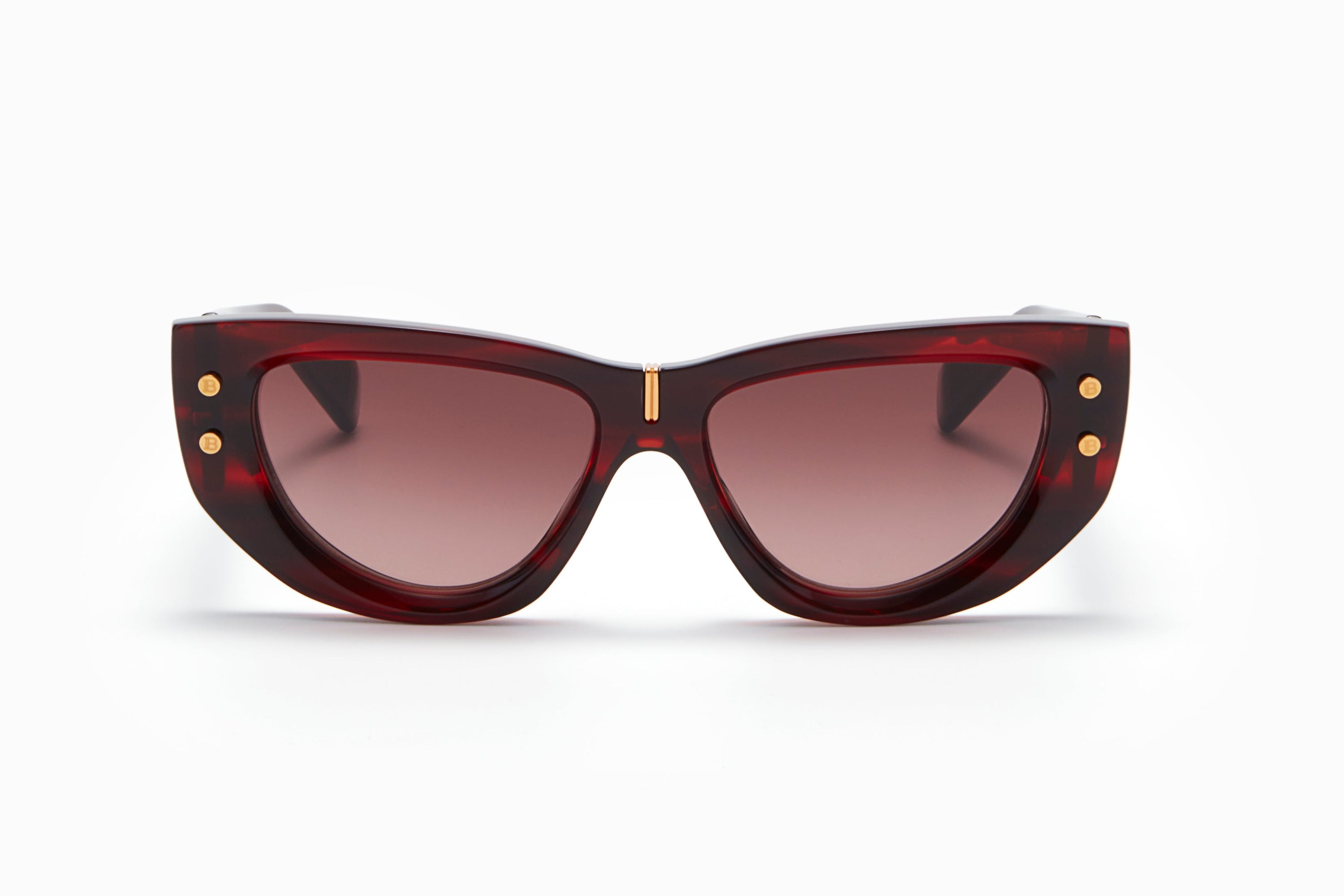 Womens | B - Muse Sunglass | Red Swirl - Yellow Gold | Rose Gradient
