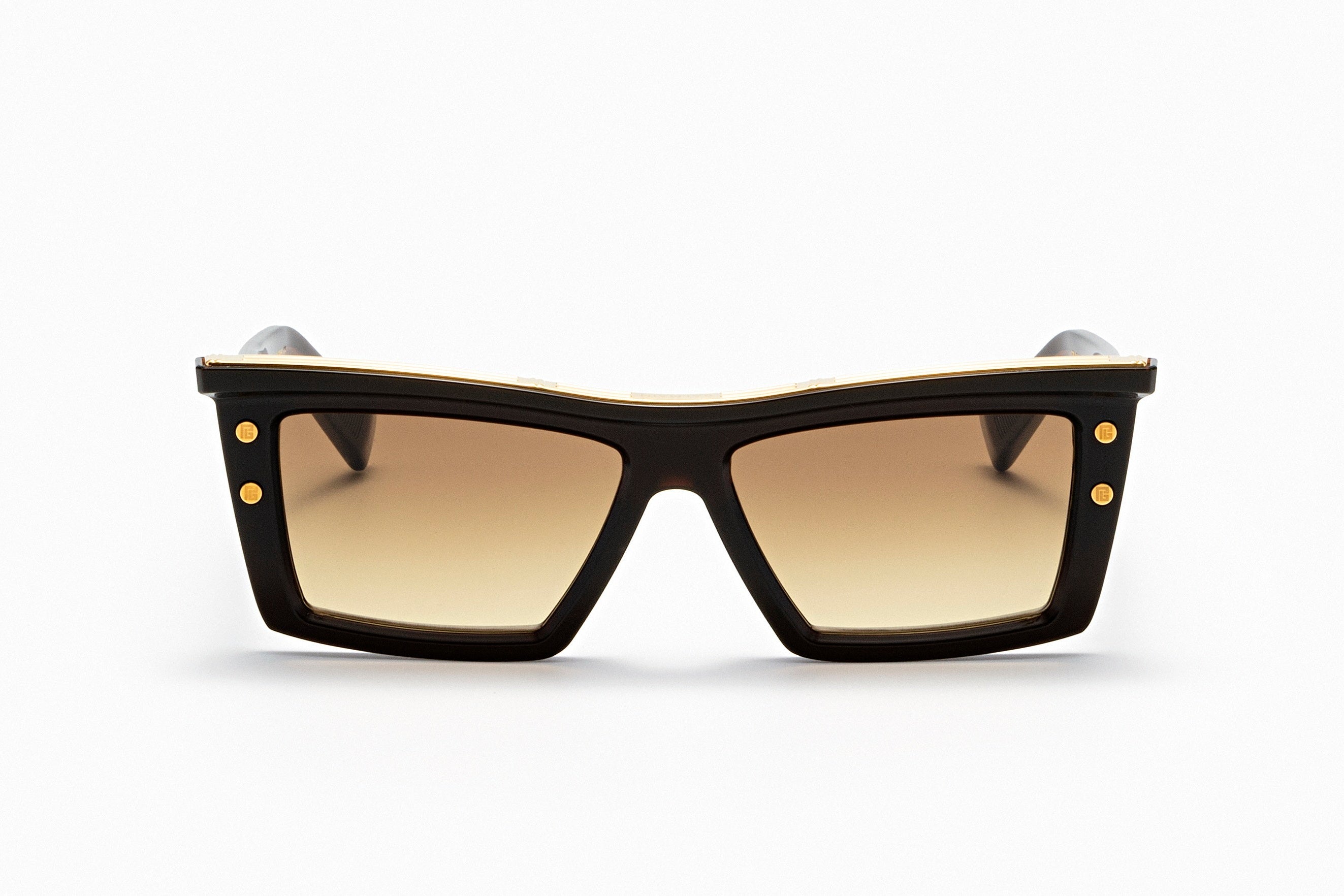 Womens | B - VII Sunglass | Shiny Chocolate Brown - Gold | Dark Brown to Amber
